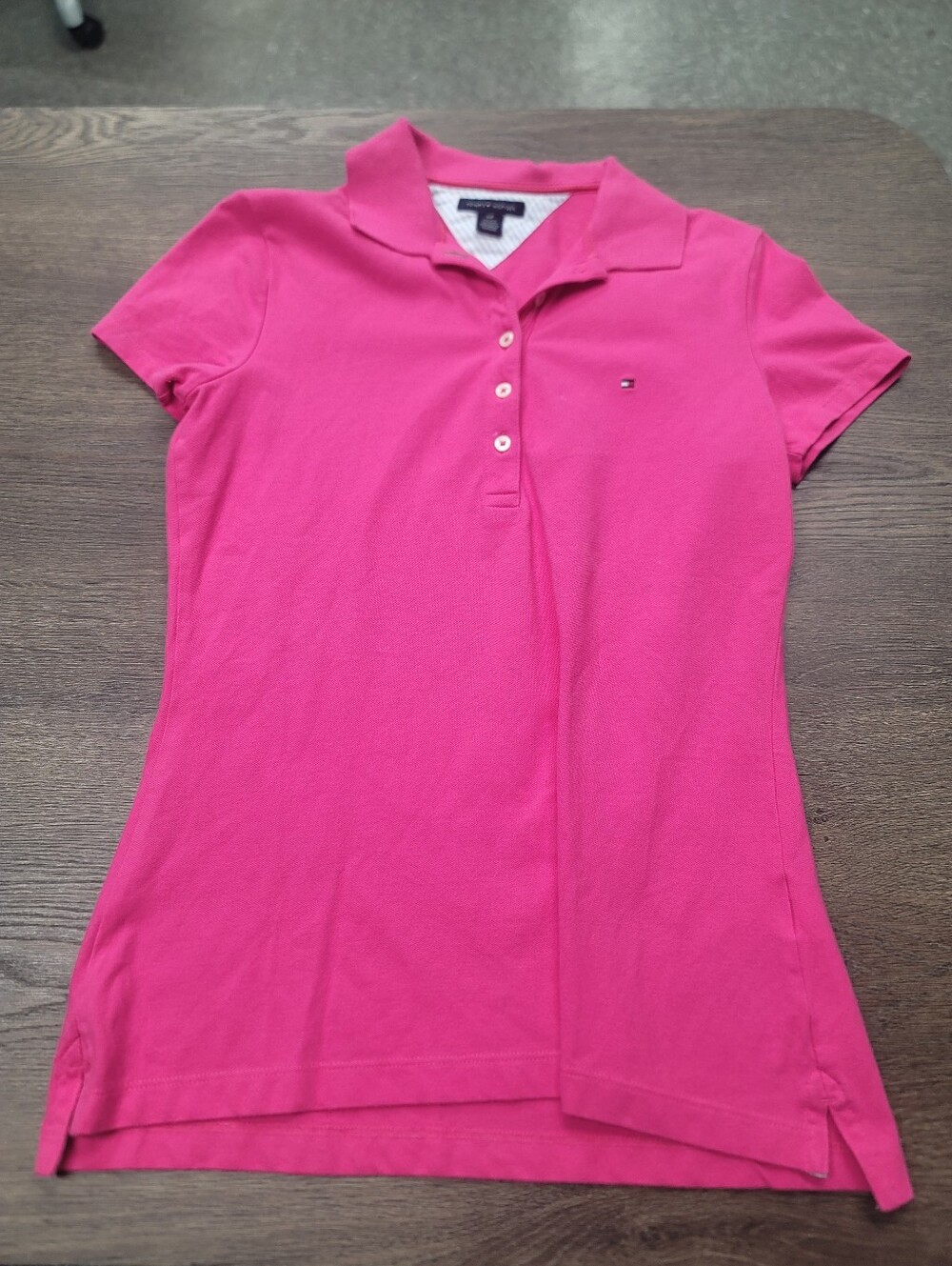 Tommy Hilfiger Pink Collared Polo Shirt Womens Small